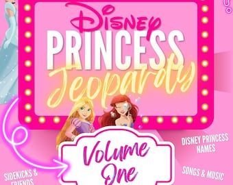 Princess Jeopardy Game, Trivia for Parties (Digital Download)