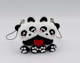 Magnetic Animal Couple Keychain – 3D Printed Kawaii Snap Together Charm
