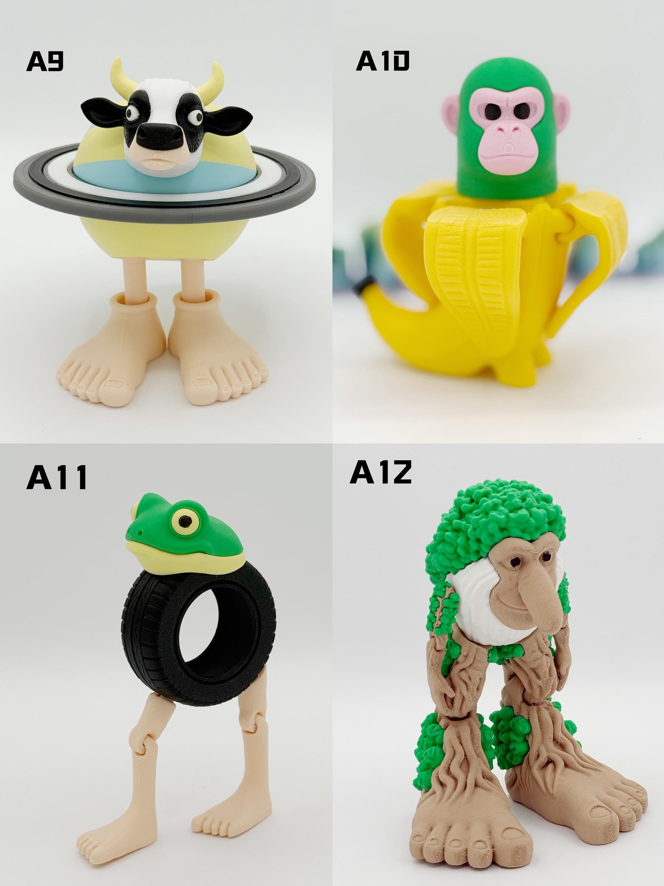 3D Printed Italian Brainrot Figurine: Tralalero, Tung, Capuchina