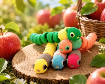 Wiggly Colorful Worm Flexi – przegubowa zabawka sensoryczna dla osób w każdym wieku