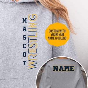 Wrestling Sweatshirt, Wrestling Mama Shirt, Wrestling Hoodie, Wrestling Maskottchen Shirt, Team Wrestling Shirt, Wrestling Mama Rundhalsausschnitt,