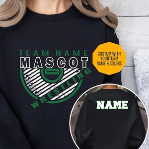 Benutzerdefinierte Wrestling Mom Shirt, Wrestling Sweatshirt, Wrestling Hoodie, Wrestling Maskottchen Shirt, Team Wrestling Shirt, personalisieren Wrestling Shirt