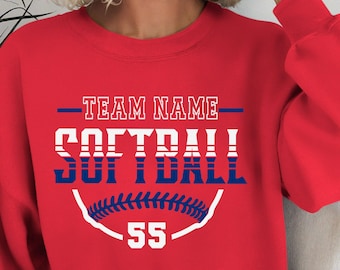 Custom Softball Sweatshirt, Custom Softball shirt, Custom Softball Mom shirt, Softball Hoodie, Softball Name Number, Softball Team Name,