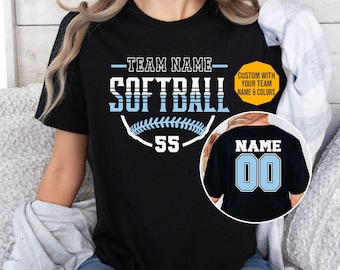 Custom Softball Sweatshirt, Softball Mom shirt, Custom Softball Shirt, Softball Name Number, Softball Team Name,  Softball Dad Shirt