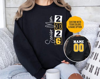 Custom Senior Baseball Mom Shirt, Senior Baseball 2026 Mom Sweatshirt, Senior Baseball Mom 2026, Senior Night Shirt, Class of 2026