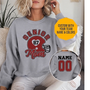 Custom Senior Football Mom Shirt, Senior Football Mom Sweatshirt, Football Mom Shirt, Senior Mom T-Shirt, Senior Mom Hoodie, Senior Mom Gift