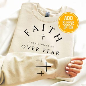 Faith Over Fear Sweatshirt, Faith Shirt, Christian Sweatshirt, Christian Shirt Faith Over Fear Christian Hoodie, Bible Verse Hoodie,