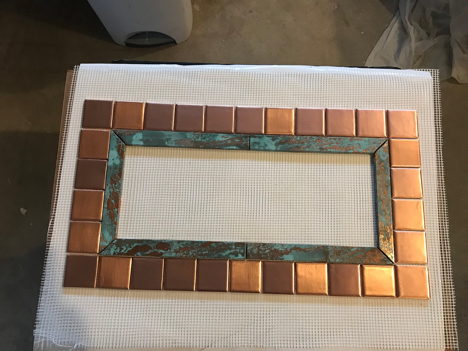 Genuine Copper Tile Kitchen Backsplash Blue Green Natural - Etsy