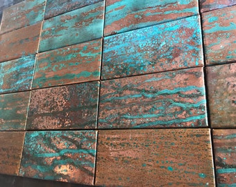 Copper Rain 3”x6” Subway Tiles for Kitchen Wall Backsplash Splashback