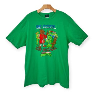 TMNT Teenage Mutant Ninja Turtles Retro Vintage 2006 Stay In School T-Shirt XL