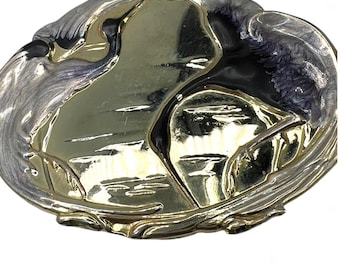 Vintage Charmant Belt Buckle Beverly Hills Enamel Painted 