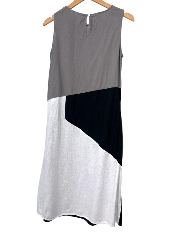 FOR CYNTHIA S Women's Linen Blend Colorblock Sleeveless Midi Dress Pockets Tank FOR CYNTHIA S Women's Linen Blend Colorblock Sleeveless Midi Dress Pockets Tank