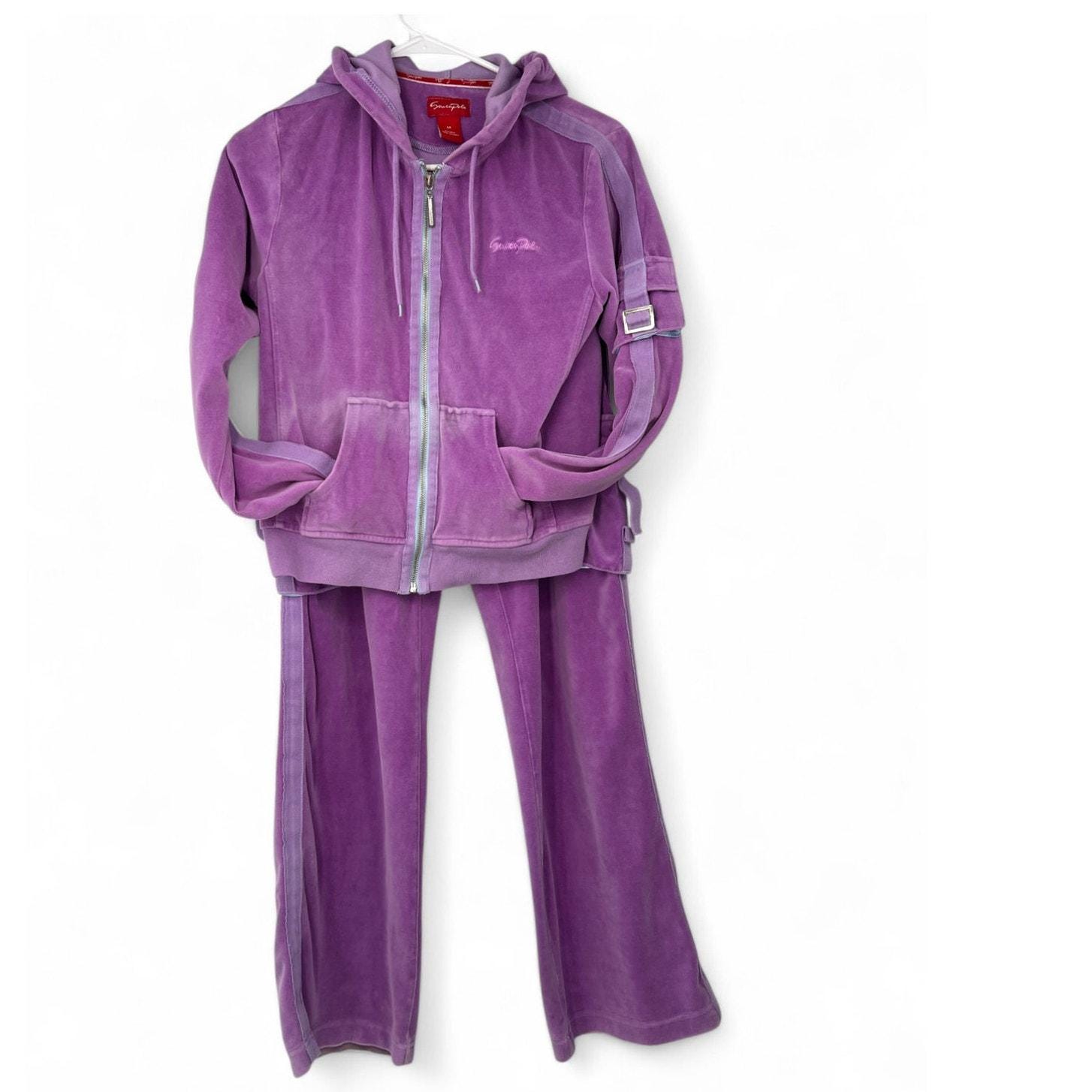 00s cross velour セットアップ Y2K お兄系 Vkei 平成 Vintage Y2K 2000's Velour Sweatsuit Southpole M Full Zip Hoodie