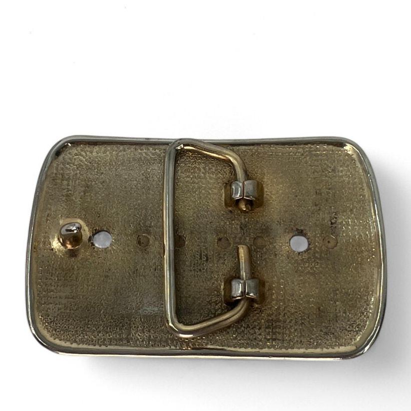 Vintage Western Engraved Silver Tone Belt Buckle 3 display picture 3