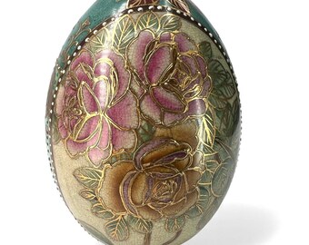 Antique Vintage Satsuma-style ceramic egg decorative Shelf Decor Shabby Chic