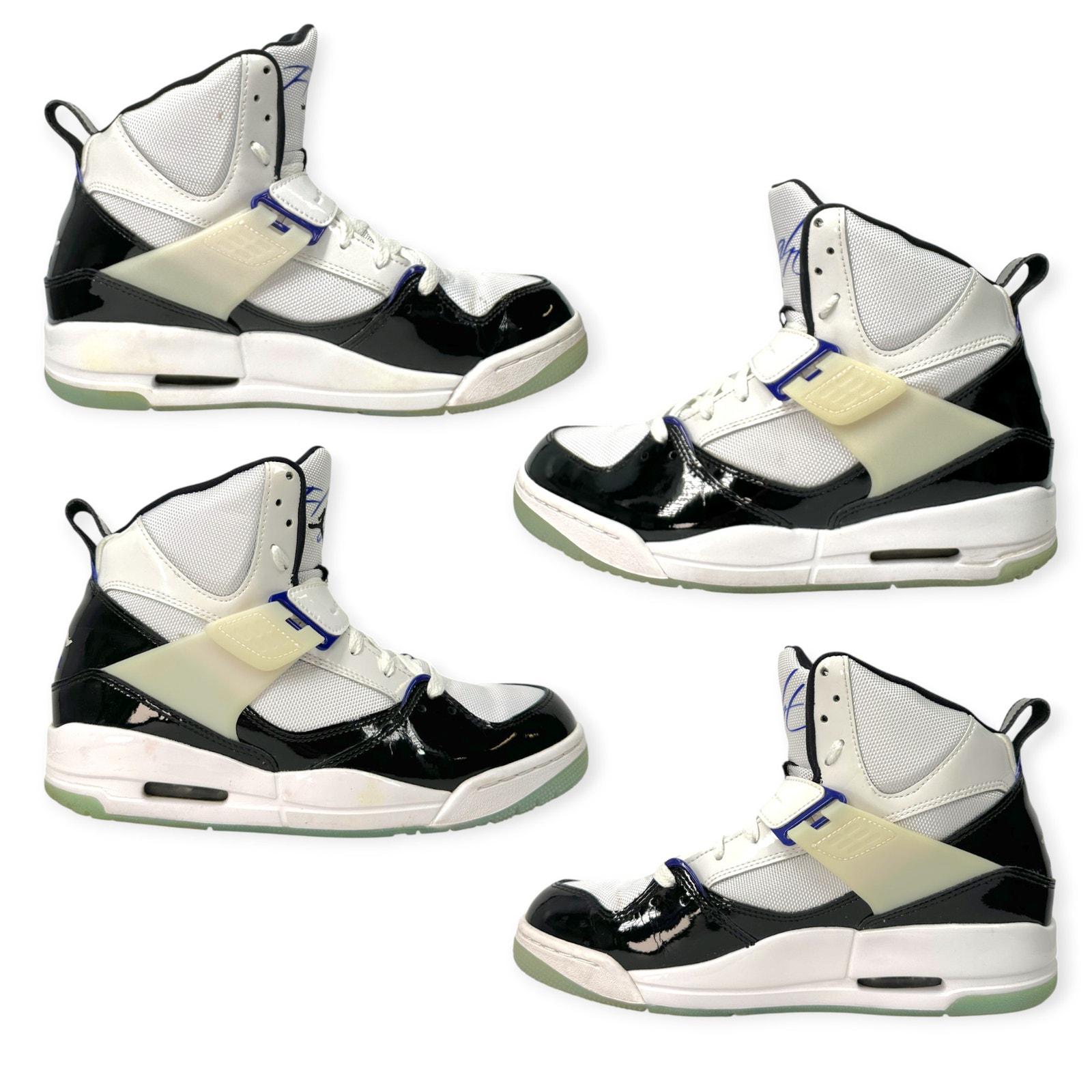 Nike Jordan Flight 45 High Men 10.5 White Black Royal Patent Leather Basketball Jordan Flight 45 High Concord Basketball Sneaker Shoe US 8  main image 3