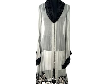 Artisan Exquisite Handmade Dress Chiffon Robe Kimono Sheer One Size OS Women's