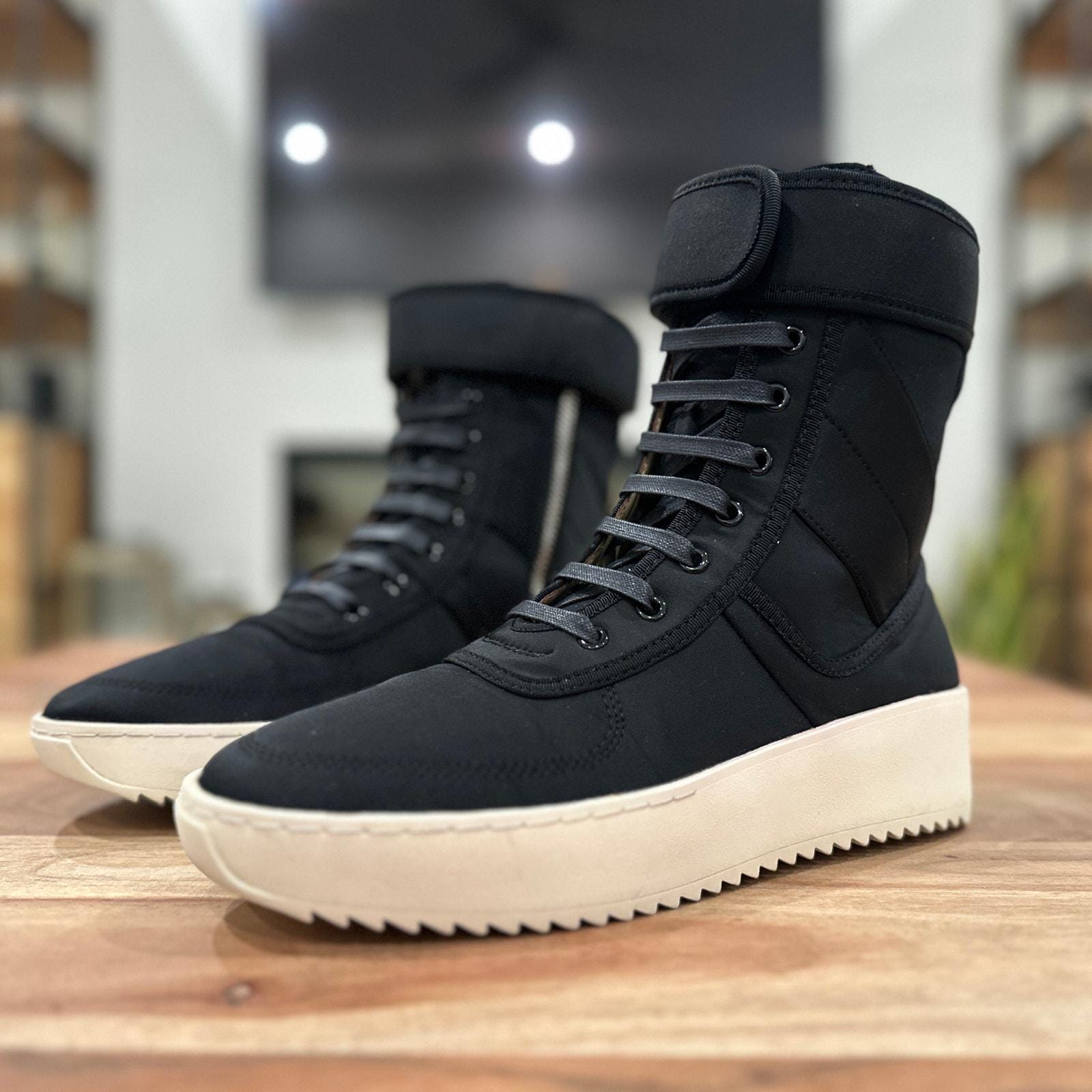 Fear of God US 9.5 Military Black Nylon High Top Sneaker  display picture 1