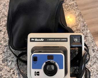 Vintage Kodak "The Handle" Instant Camera with Case Retro Photography Camera Mid 20th Century Collectible