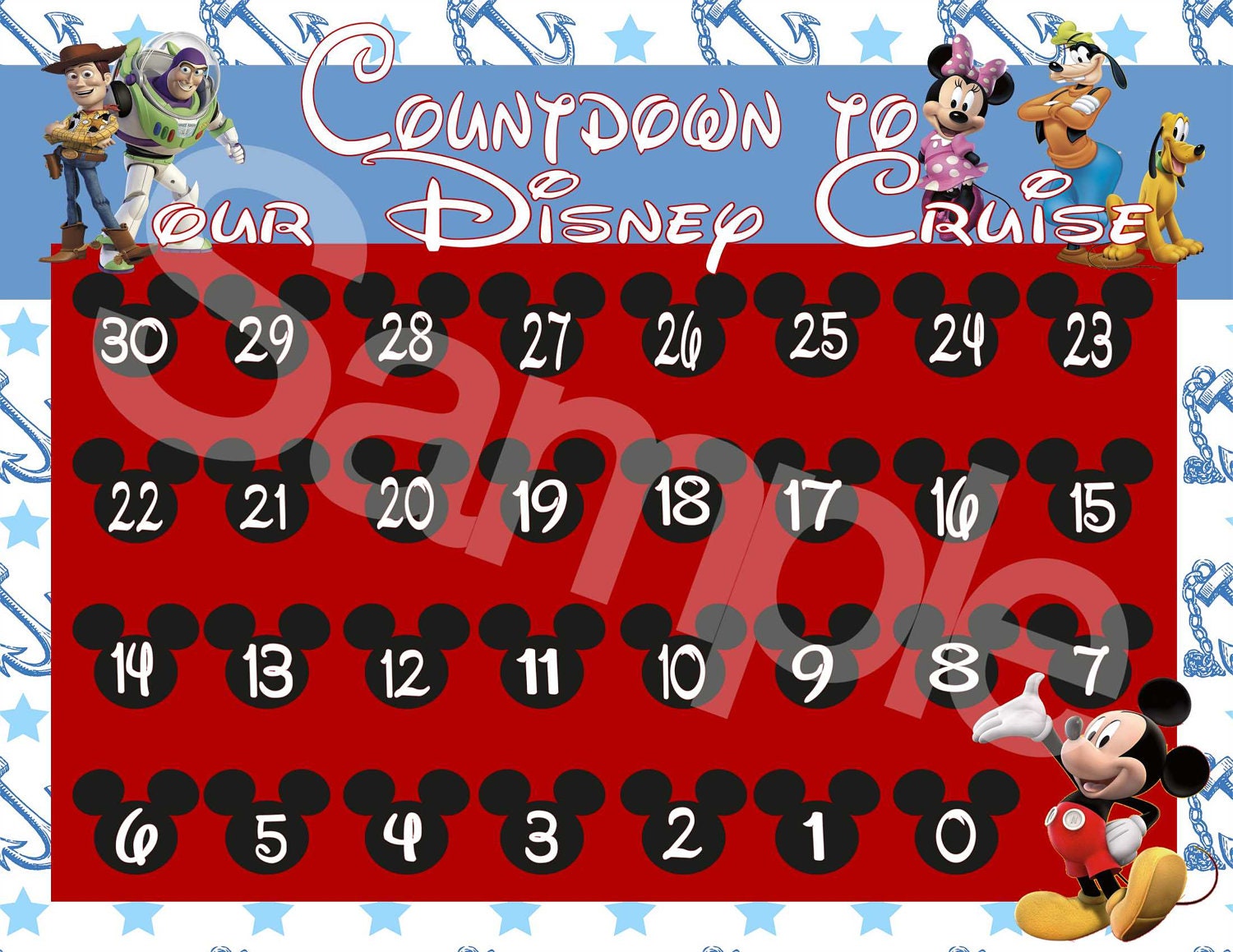 Disney Cruise Countdown Printable - Printable Word Searches