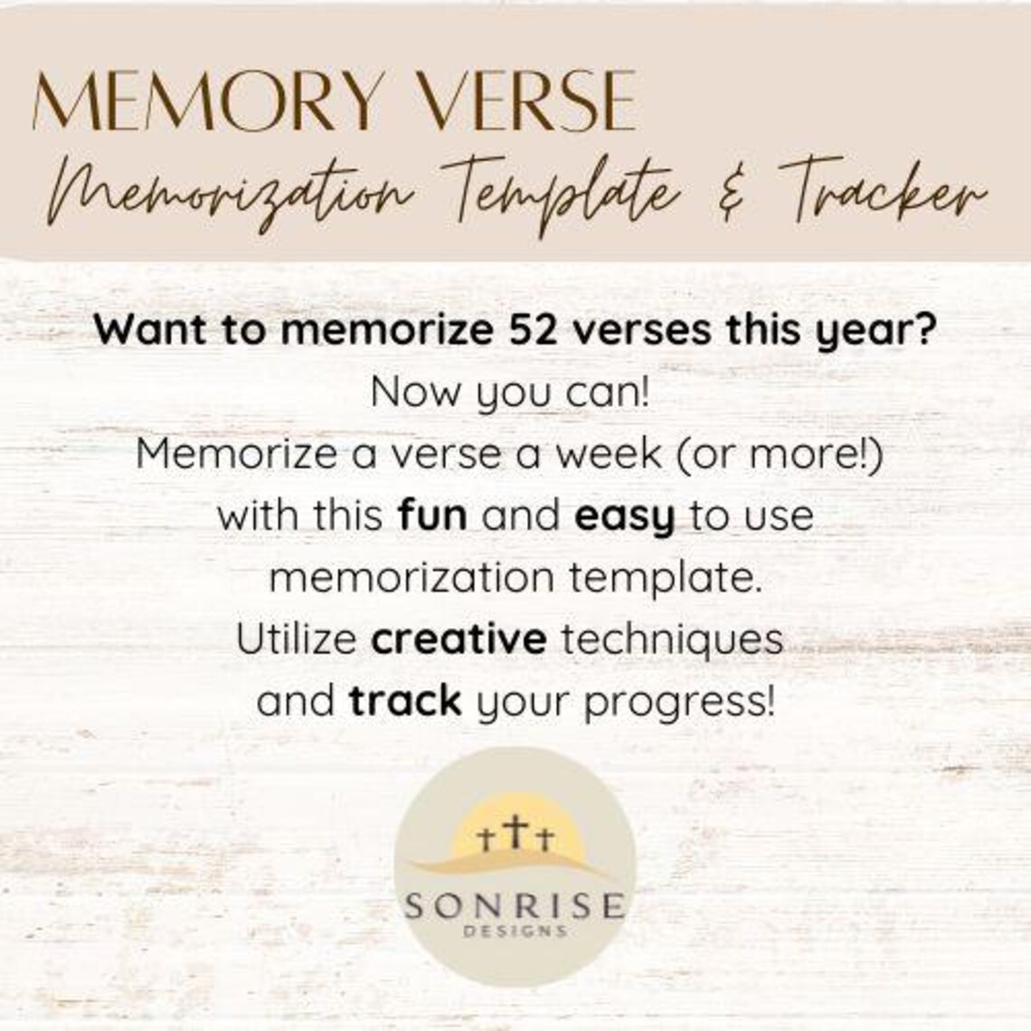 Bible Verse Memorization Template, Scripture Memory Tool, Memory Verse ...