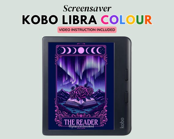 Kobo Libra Colour Wallpaper, Kobo Screensaver, Digital Download Screensavers, Lock Screen Designs for Kobo Clara Accessories