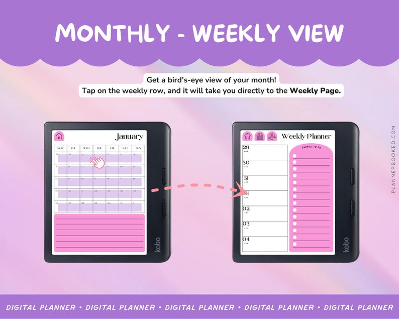 2026 Kobo Libra Colour Planner | Digital Planner for Kobo Libra Colour ...