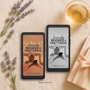 Boox Palma Wallpaper Black Girl Aesthetic, Cute Lockscreen for Boox Palma, Whimsical Boox Background, Book Lover Gift Idea