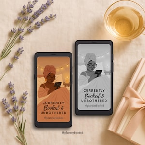 Boox Palma Wallpaper Black Girl Aesthetic, Cute Lockscreen for Boox Palma, Whimsical Boox Background, Book Lover Gift Idea