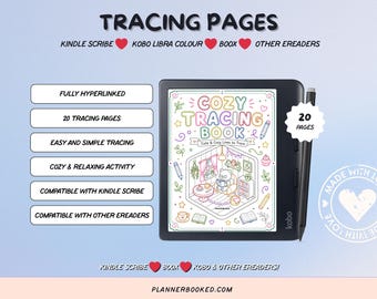 Kobo Libra Color Tracing Book, gezellige ereader-games pdf, digitale overtrekpagina's, Kindle Scribe Boox Stylus-activiteit