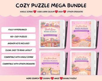 Rompecabezas para Kobo Libra Colour, Mega Paquete de Rompecabezas en PDF para Kindle Scribe, Boox y lectores electrónicos