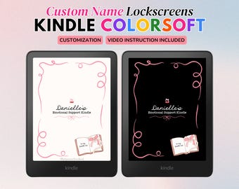Coquette Kindle Colorsoft Lock Screen with Name, Kindle Lock Screen Bow Screensaver, Kindle Paperwhite, Kindle Wallpaper, In My Kindle Era
