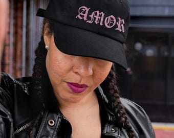 AMOR Embroidered Dad Cap, Adjustable Baseball Hat, Year-Round Style Creation