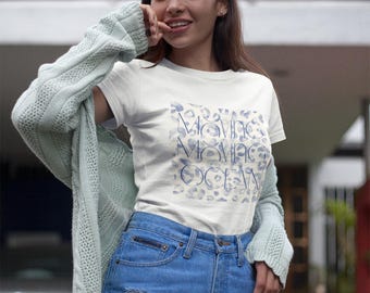 Moving Ocean T-Shirt, Beachwear, Summer Style, Eco-Friendly Fashion