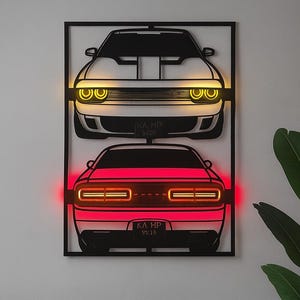 Dodge Challenger Led Sign - Etsy
