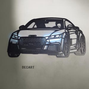 Audi RS7 LED Wall Art, Custom Wooden Car Sign for Him, Handmade Lighted Decor for Men, Garage Wall Light, Husband Gift, Birthday Gift Idea