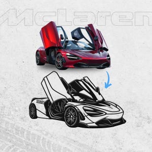 3D Car Sign from Your Photo - Wooden Car Wall Decor - LED Light - Car Enthusiast Gift Personalized Auto Sign - Gift for Men Custom Car Sign