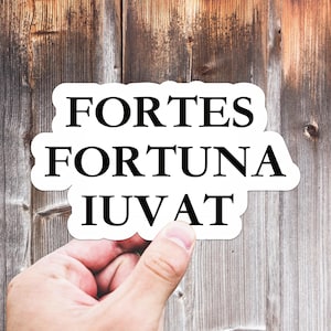 Fortes Fortuna Iuvat Sticker,  Fortune Favors the Bold Sticker, Fortune Favors the Brave Sticker, Latin Sticker, Computer Decal