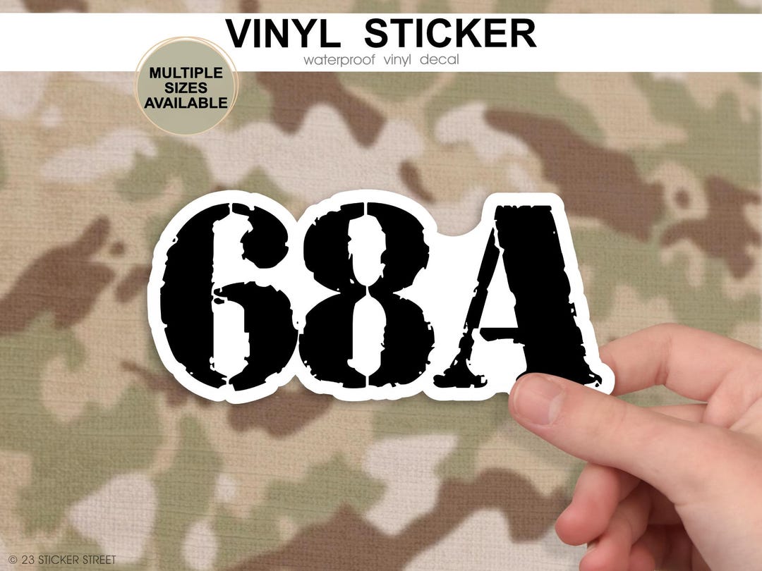 68A Army Biomedical Equipment Specialist Sticker, 68 Alpha MOS Military ...
