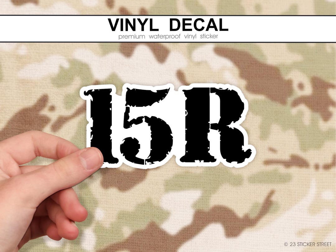 15R MOS Sticker for Army AH-64 Helicopter Repairer, 15 Romeo Aviation ...
