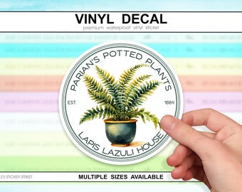 Plantas en maceta de Parian, Casa Lapislázuli, fundada en 1884 / Regalo literario para lectores, obsequios para clubes de lectura