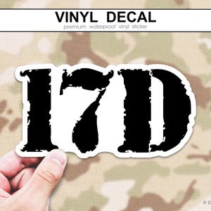 Army 17D MOS Sticker for Cyber Capabilities Developer Officer, 17 Delta Decal, Military Software Developer, Cyber Branch Programmer Gift