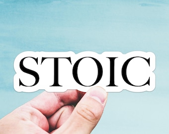 Pegatina estoica, pegatina de filosofía estoica, pegatina para ordenador, pegatina de vinilo, pegatina para coche, regalo estoico