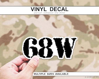 68W Combat Medic Sticker, 68 Whiskey Decal for Army Medic, Combat Medic Gift, Medic Unit Sticker