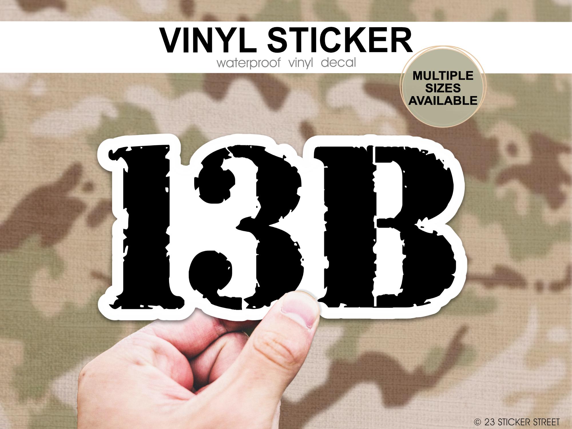 13B Army MOS Sticker, 13 Bravo Cannon Crewmember Decal, U.S. Army