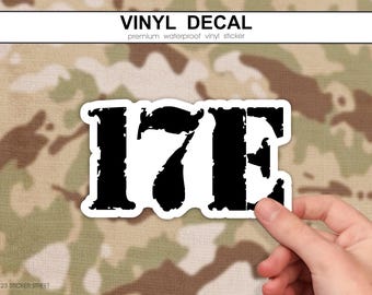 Pegatina del Ejército 17E MOS Especialista en Guerra Electrónica, Calcomanía 17 Echo, Interferencia de Señales Militares, Regalo para Soldados de Guerra del Espectro, Regalo de Guerra Electrónica del Ejército