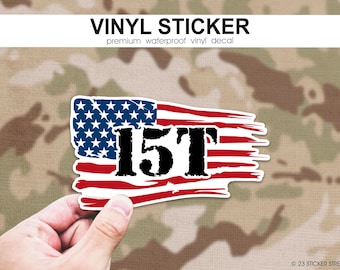 15T Black Hawk Mechanic Sticker, 15 Tango Army MOS Decal, Helicopter Repairer Vinyl Decal, Military Aviation Gift, Aviation Repairer Decal