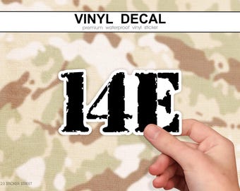 Army 14E MOS Sticker for Patriot Missile System Specialist | Air Defense Fire Control Soldier, Basic Training Graduation Gift