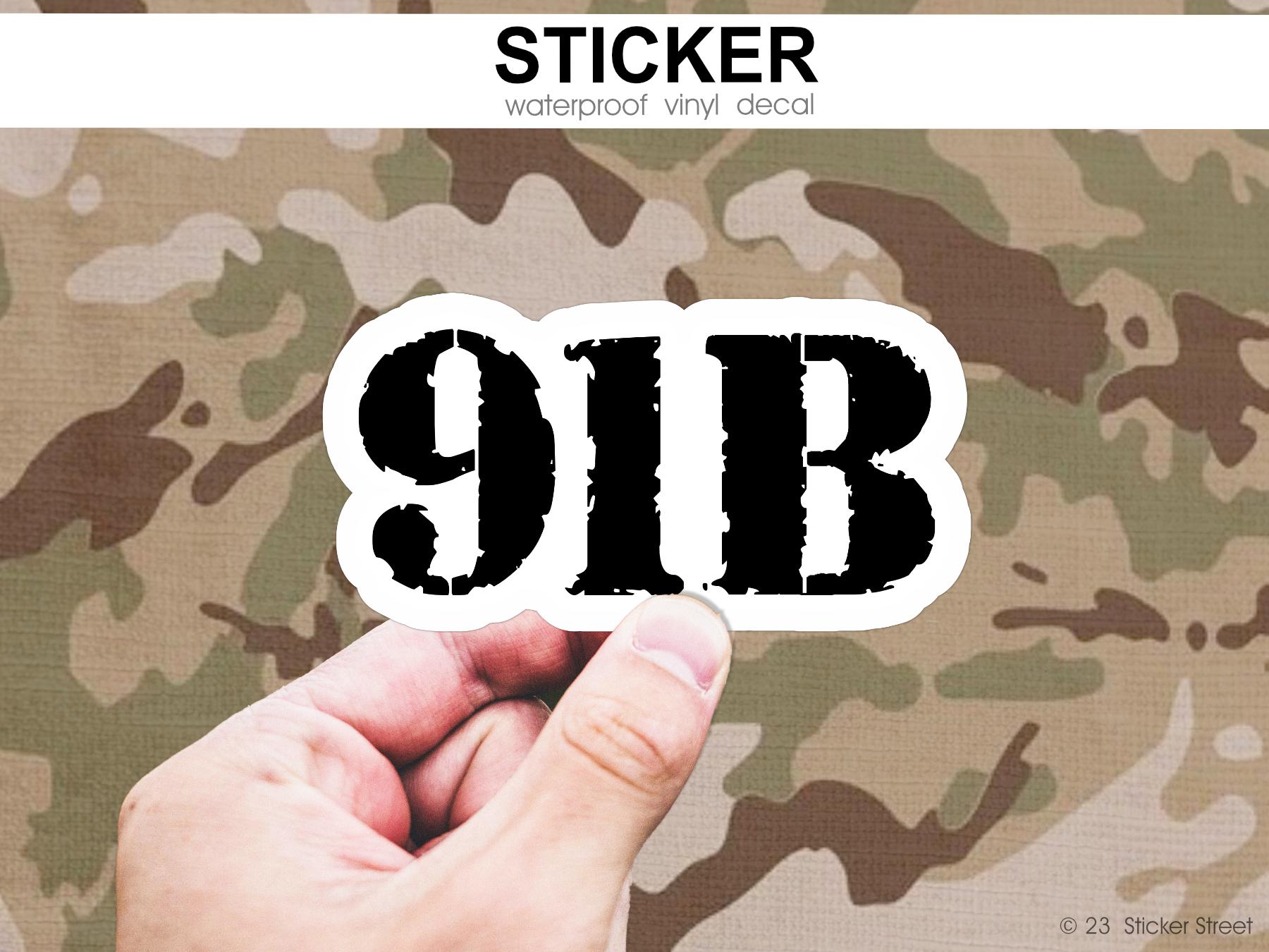 91B Sticker for Wheeled Vehicle Mechanic, 91 Bravo Sticker, Army ...