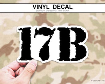 Pegatina del Ejército 17B MOS para Oficial de Guerra Ciberelectromagnética, Calcomanía 17 Bravo, Oficial de Guerra Electrónica, Regalo de Operaciones del Espectro Militar